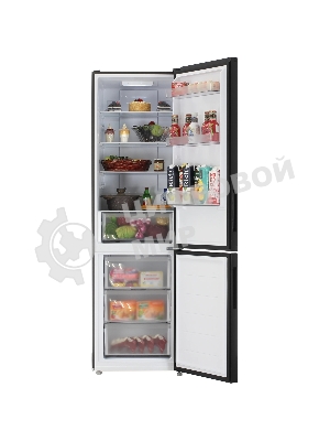 Холодильник Candy CFN6200B черный двухкамерный 243/91л морозилка снизу, No Frost