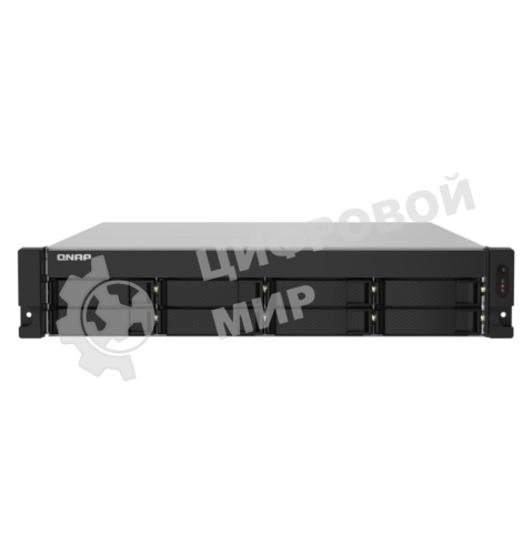 Сетевое хранилище без дисков SMB QNAP TS-832PXU-4G 8-Bay AL324 quad-core 1.7 GHz 2U rackmount NAS, 4Gb DDR4 UDIMM RAM (max 1x16Gb), SATA 6Gb/s, 2x 10GbE SFP+ LAN, 2x2.5 GbE LAN, 1x PCIe Gen2 x2 slot. W/o RAIL-B02