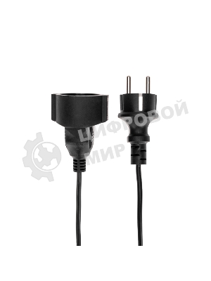 Удлинитель-шнур PROconnect на рамке ПВС 3х0,75мм², 20 м, с/з, 6А, 1300Вт, IP20, черный