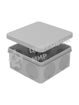 Коробка распаячная Rexant для прямого монтажа ОУ, HF, 100х100х50мм, IP67 (мембранные вводы)