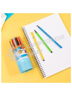 Фломастеры Deli EC150-24 Super Wings 24цв. пластиковая туба