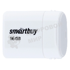 Флешка USB Smartbuy LARA White (SB16GbLARA-W), 16 Gb, USB 2.0, R/W 15/5, белый