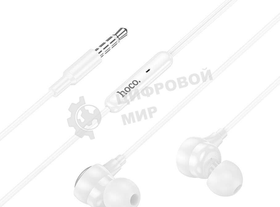 Проводные наушники Hoco M116i белый, внутриканальные