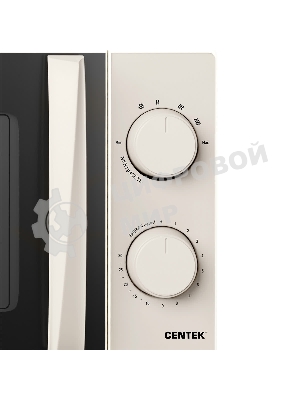 Микроволновая печь Centek CT-1571 бежевый, 20 л, 700 Вт, переключатели - поворотный механизм