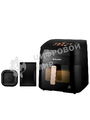 Аэрогриль Brayer BR2057 черный, 2200 Вт, 8.5 л, сенсор, 10 программ