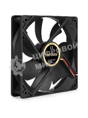 Вентилятор для корпуса ExeGate EX12025H3P черный, 120 мм, 1500 об/мин, 25 дБ, 3 pin