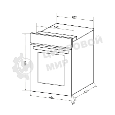 Духовой шкаф электрический встраиваемый HOMSair OES456BK черный