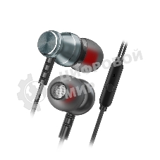 Проводные наушники Smartbuy SBH-026 серый, внутриканальные, Jack 3.5 мм, микрофон на проводе