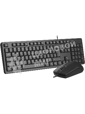 Комплект клавиатура+мышь A4Tech KR-3330 проводной, USB, 1200 DPI, чёрный