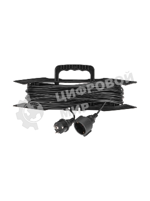 Удлинитель-шнур PROconnect на рамке ПВС 3х0,75мм², 20 м, с/з, 6А, 1300Вт, IP20, черный