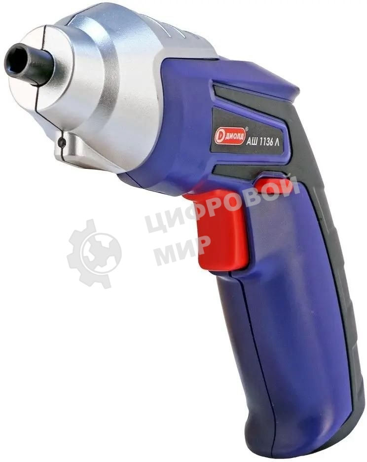 Отвертка аккумуляторная Диолд АШ-1136 Л аккум. патрон:Шестигранник 6.35 мм (1/4) (кейс в комплекте) (10021021)