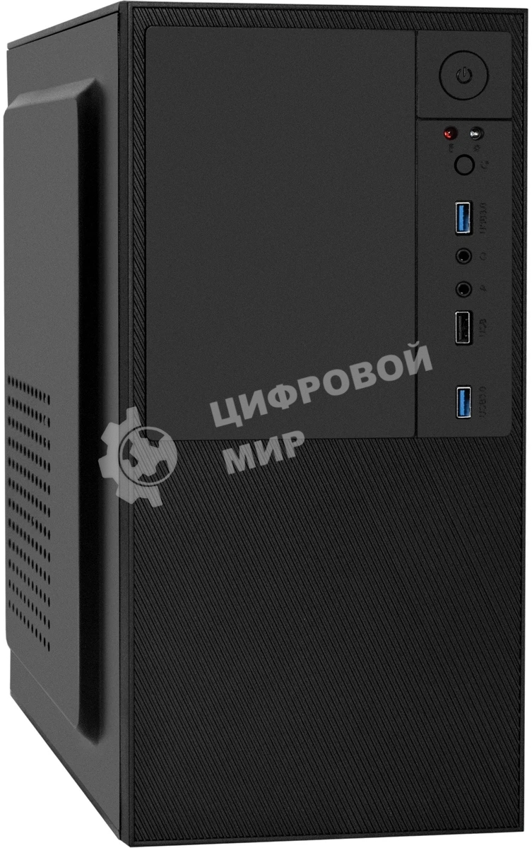 Компьютерный корпус Minitower ExeGate BAA-308U2-UNS350 (mATX, БП UNS350 с вент. 12см, 1хUSB/2хUSB 3.0, HD Audio, черный)