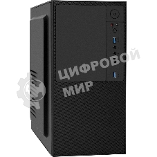 Компьютерный корпус Minitower ExeGate BAA-308U2-UNS350 (mATX, БП UNS350 с вент. 12см, 1хUSB/2хUSB 3.0, HD Audio, черный)