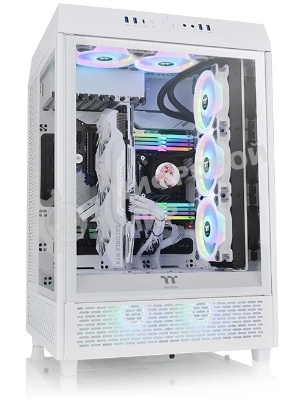 Компьютерный корпус Thermaltake The Tower 500 Snow CA-1X1-00M6WN-00 White,Win,SPCC,Tempered Glass*3,120мм Standard Fan*2