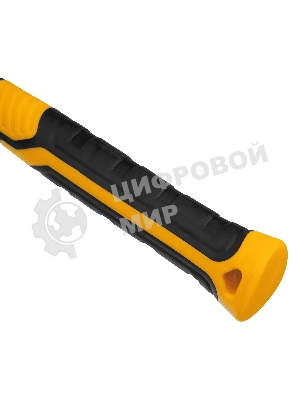 Киянка резиновая Denzel 450 г, черно-белая, фибергласовая рукоятка c TPR покрытием