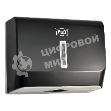 Диспенсер бумажных полотенец Puff-5130Bl черный, с замком, ABS-пластик