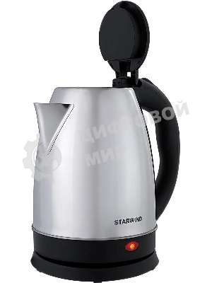 Чайник электрический Starwind SKS1771 1.8 л, 1700 Вт, серебристый/черный корпус: металл/пластик