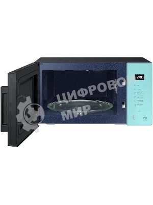 Микроволновая печь Samsung MG23T5018AN/BW голубой, 23 л, 800 Вт, переключатели - сенсор