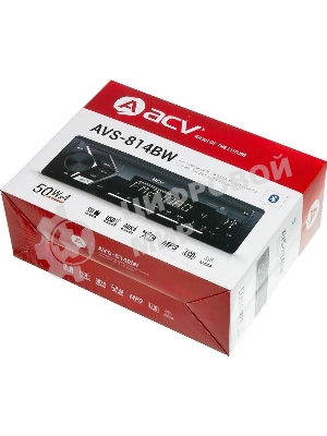 Автомагнитола ACV AVS-814BW, 1 DIN, Bluetooth, USB Type-A, AUX