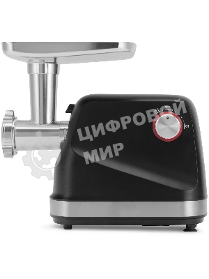 Мясорубка электрическая Polaris PMG 2582 черный, 2500 Вт, 2.7 кг/мин, реверс, защита от перегрузки, металлический лоток, насадки - 5