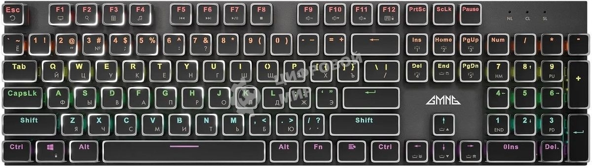 Клавиатура проводная GMNG GG-KB815X (1913914), USB, черный + белый