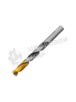 Сверло спиральное по металлу Denzel 12 x 151мм, Р6М5, Golden Tip, многогранная заточка