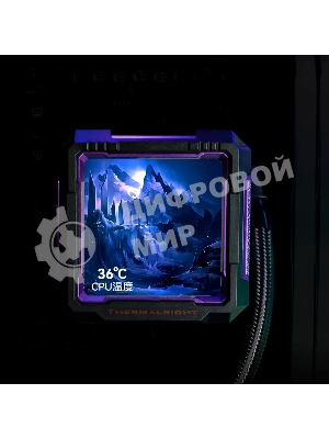 Система жидкостного охлаждения Thermalright Frozen Warframe PRO 360 ARGB Soc-AM5/AM4/1200/1700/1851 черный 4-pin 29.8dB Al LCD Ret (F-WFRAME-PRO-360-BL-ARGB)