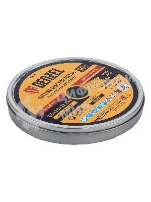 Круг отрезной по металлу Denzel WA60TBF 125х1.0х22.2мм в метал.банке, 10шт.