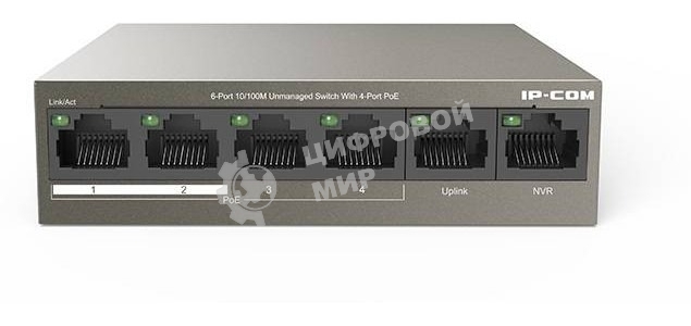 Коммутатор IP-COM F1106P-4-63W 6PORT 4POE