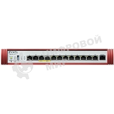 Межсетевой экран Zyxel USG FLEX 500H, Rack, 2xRJ-45: 1/2.5G (LAN/WAN), 2xRJ-45: 1/2.5G PoE+ (LAN/WAN), 8xRJ-45: 1G (LAN/WAN), 1xUSB3.0 **