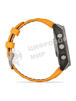 Смарт-часы Garmin Fenix 8 AMOLED Sapphire титановый серый, оранжевый 47мм