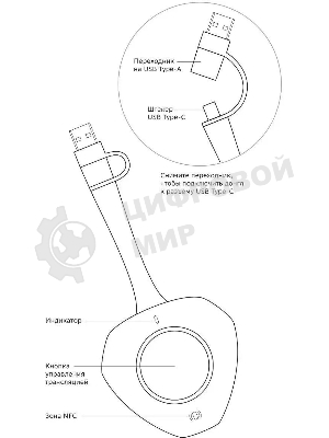Модуль Sber SDWD13-001 USB Донгл для дублирования экрана