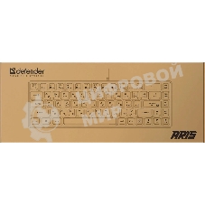 Клавиатура проводная игровая Defender Aris GK-349 RU,черный/белый,68кн+FN,радуж,1.5м