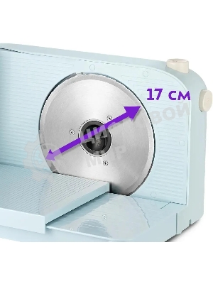 Ломтерезка Kitfort КТ-6268 150Вт (нарезка до 15мм) голубой/белый