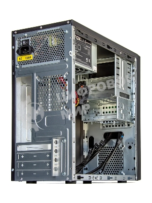 Компьютерный корпус с блоком питания 450Вт. Case Foxline mATX, 450W, 2xUSB 3.0, 2xUSB 2.0, powercord