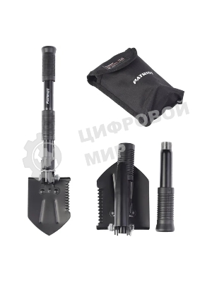 Лопата туристическая Patriot STM 425, многофункциональная, складная, чехол, 425 мм, 540 г.