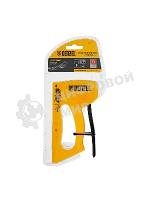 Степлер пластиковый Denzel скобы в комплекте, тип 53, 6-10 мм