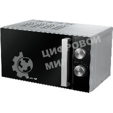 Микроволновая печь Rondell RDE-MW208 серебристый/черный, 20 л, 700 Вт, переключатели - поворотный механизм