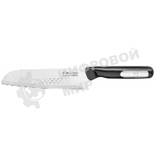 Нож кухонный Rondell Bayoneta RD-1571 стальной сантоку лезв. 180 мм прямая заточка черный блистер