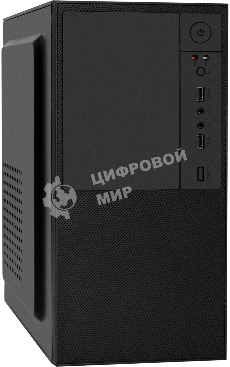 Компьютерный корпус Minitower ExeGate BAA-308-UNS400 (mATX, БП UNS400 с вент. 12см, 2хUSB, HD Audio, черный)