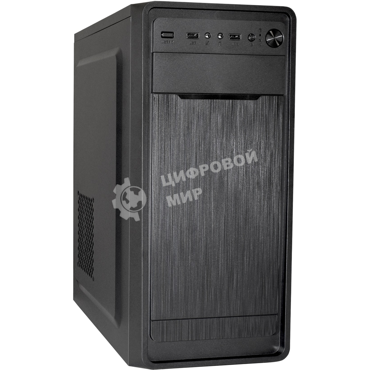 Компьютерный корпус Miditower ExeGate XP-332 Black, ATX, (XP450, Black,120мм), 2*USB, Audio