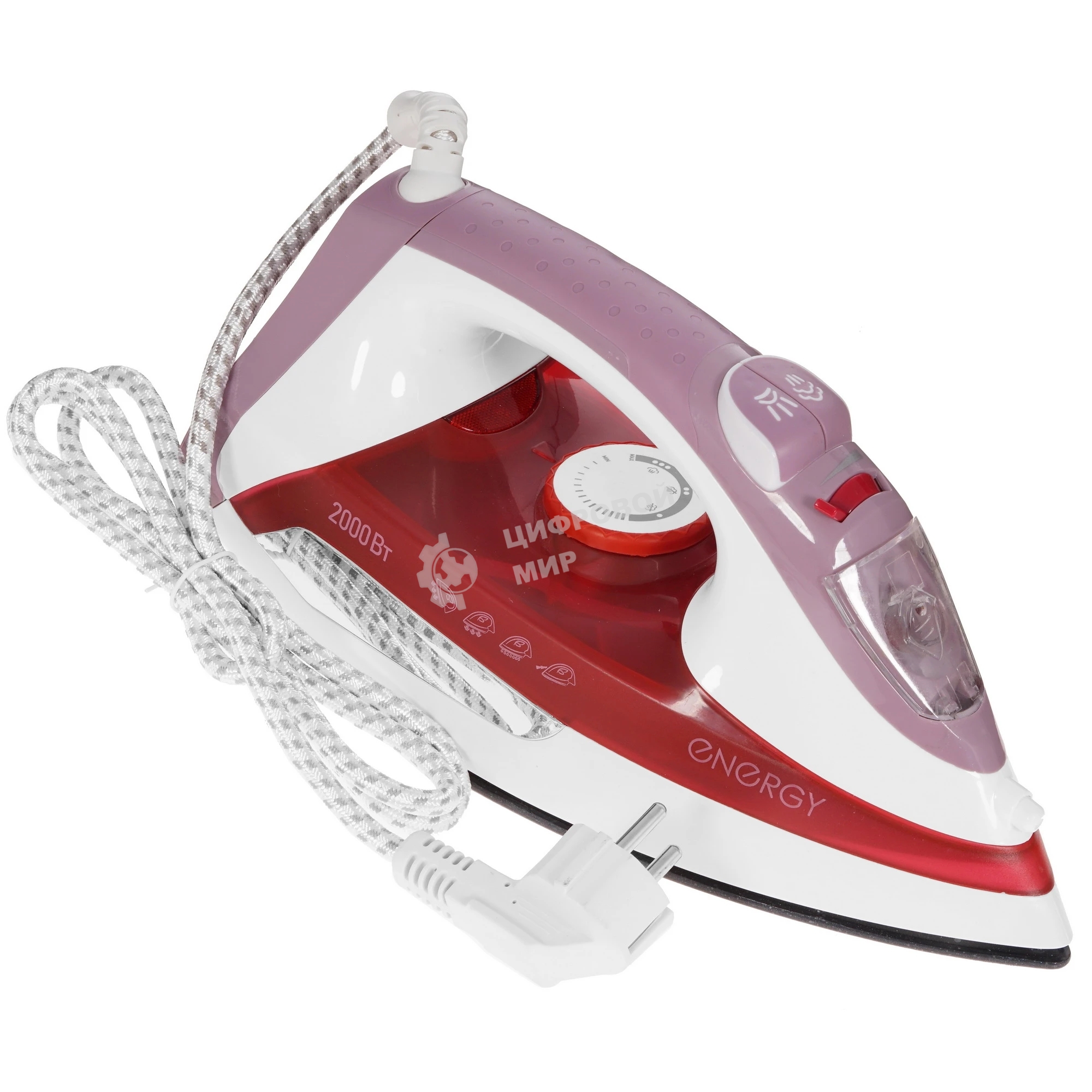 Утюг Energy EN-314 красный, 2000 Вт, керамическая подошва (в уп. 10 шт)