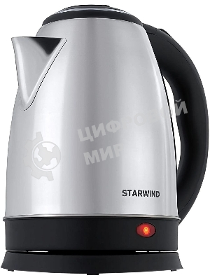 Чайник электрический Starwind SKS1771 1.8 л, 1700 Вт, серебристый/черный корпус: металл/пластик