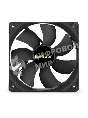 Вентилятор для корпуса ExeGate EX12025H3P черный, 120 мм, 1500 об/мин, 25 дБ, 3 pin