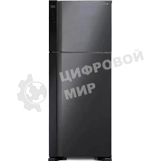Холодильник Hitachi HRTN7489DF GBKCS черный стекло двухкамерный инвертер 345/105л морозилка сверху, No Frost