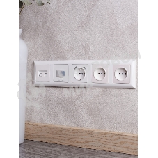 Рамка 5-местная IEK BRITE РУ-5-Бр DECOR 3D-форма белый