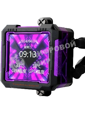 Система жидкостного охлаждения Thermalright Frozen Warframe PRO 360 ARGB Soc-AM5/AM4/1200/1700/1851 черный 4-pin 29.8dB Al LCD Ret (F-WFRAME-PRO-360-BL-ARGB)