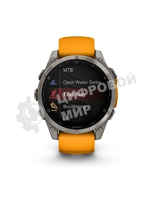 Смарт-часы Garmin Fenix 8 AMOLED Sapphire титановый серый, оранжевый 47мм