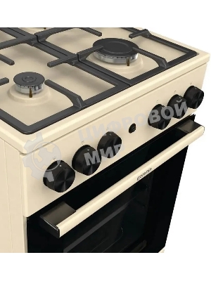 Плита газовая Gorenje GG5A21BEF бежевый, конфорок 4 газовых, духовка 70 л, 50 см x 85 см x 59.4 см