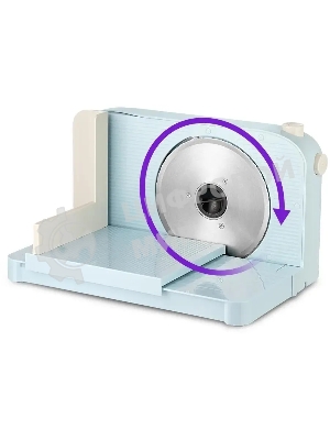 Ломтерезка Kitfort КТ-6268 150Вт (нарезка до 15мм) голубой/белый